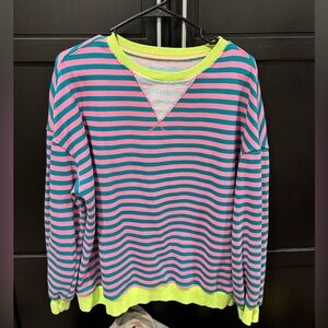 Striped long sleeve shirt. Size medium